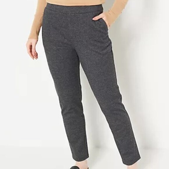 GRAVER Susan Graver Regular Jacquard Knit Ankle Pants Size Small Great Condition - Picture 1 of 9